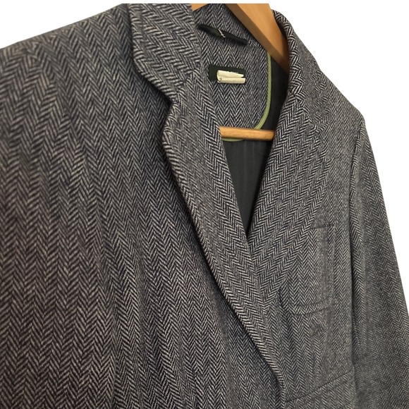 J. Crew Women's Wool Herringbone Blazer Jacket with Embroidered Detail Size 6 - Picture 8 of 12